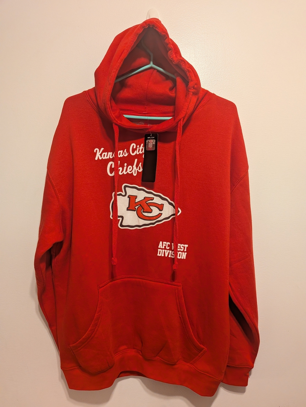NFL Red Kansas City Chiefs Crewneck Hoodie Sweatshirt
